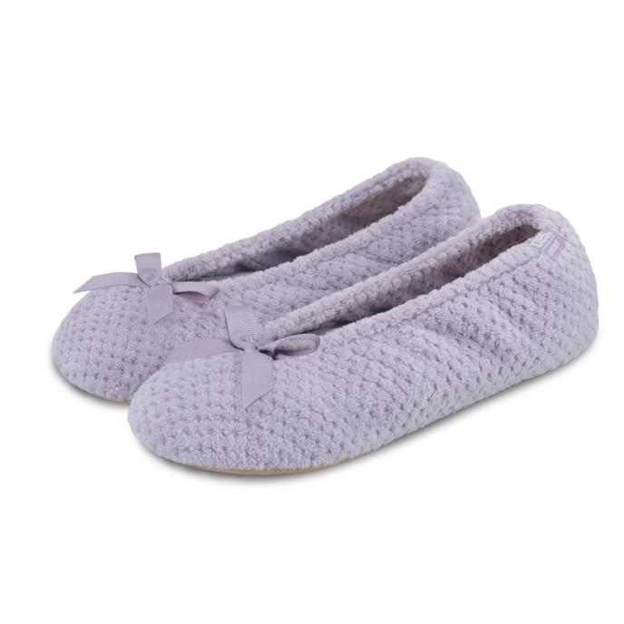 Isotoner® Ladies Popcorn Ballet Slipper Lilac Extra Image 1